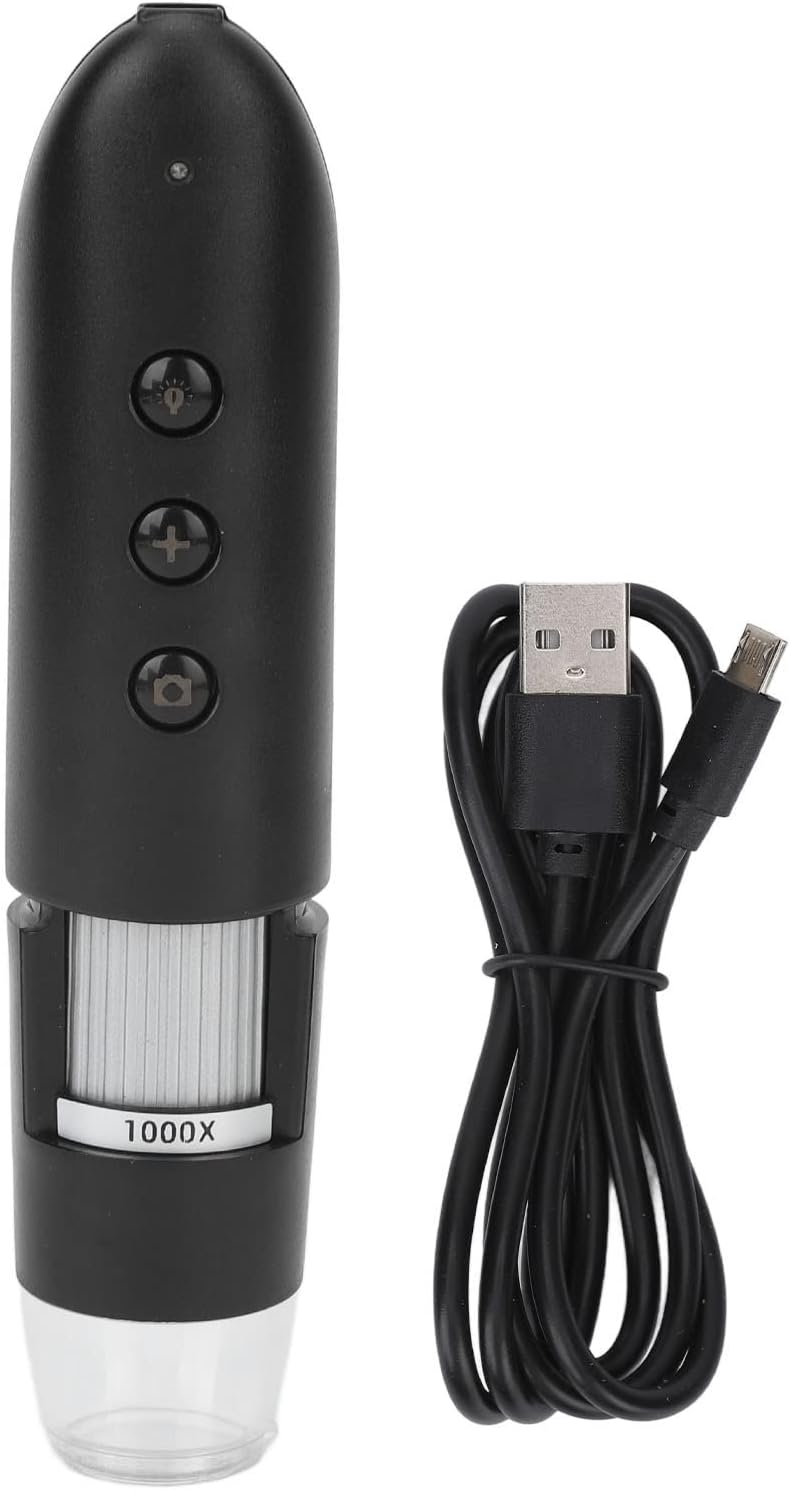 woobles WiFi Digital Microscope, USB Skin Hair Scalp Detector, Scalp Follicle Detector Health Analyzer, 1000X HD Wireless Skin Microscope for Beauty Salon Women Men - Image 1